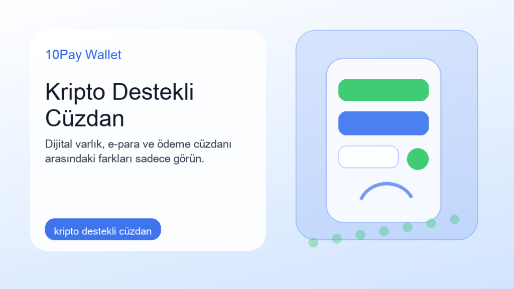 Kripto destekli cüzdan ve dijital varlık ayrımı görseli